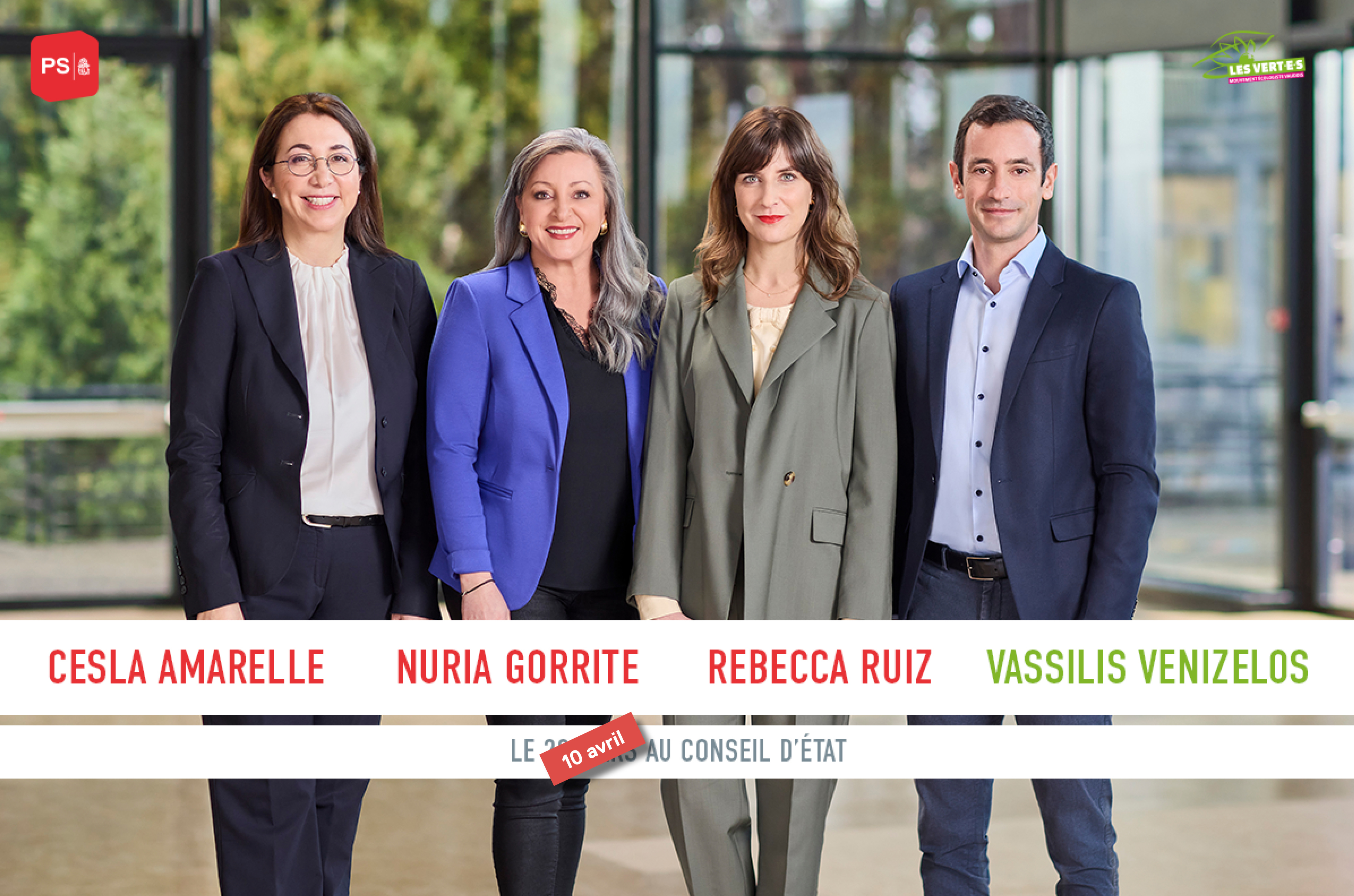 Nuria Gorrite, Cesla Amarelle, Rebecca Ruiz et Vassilis Venizelos